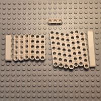 Lego 16x Lochbalken dick weiss