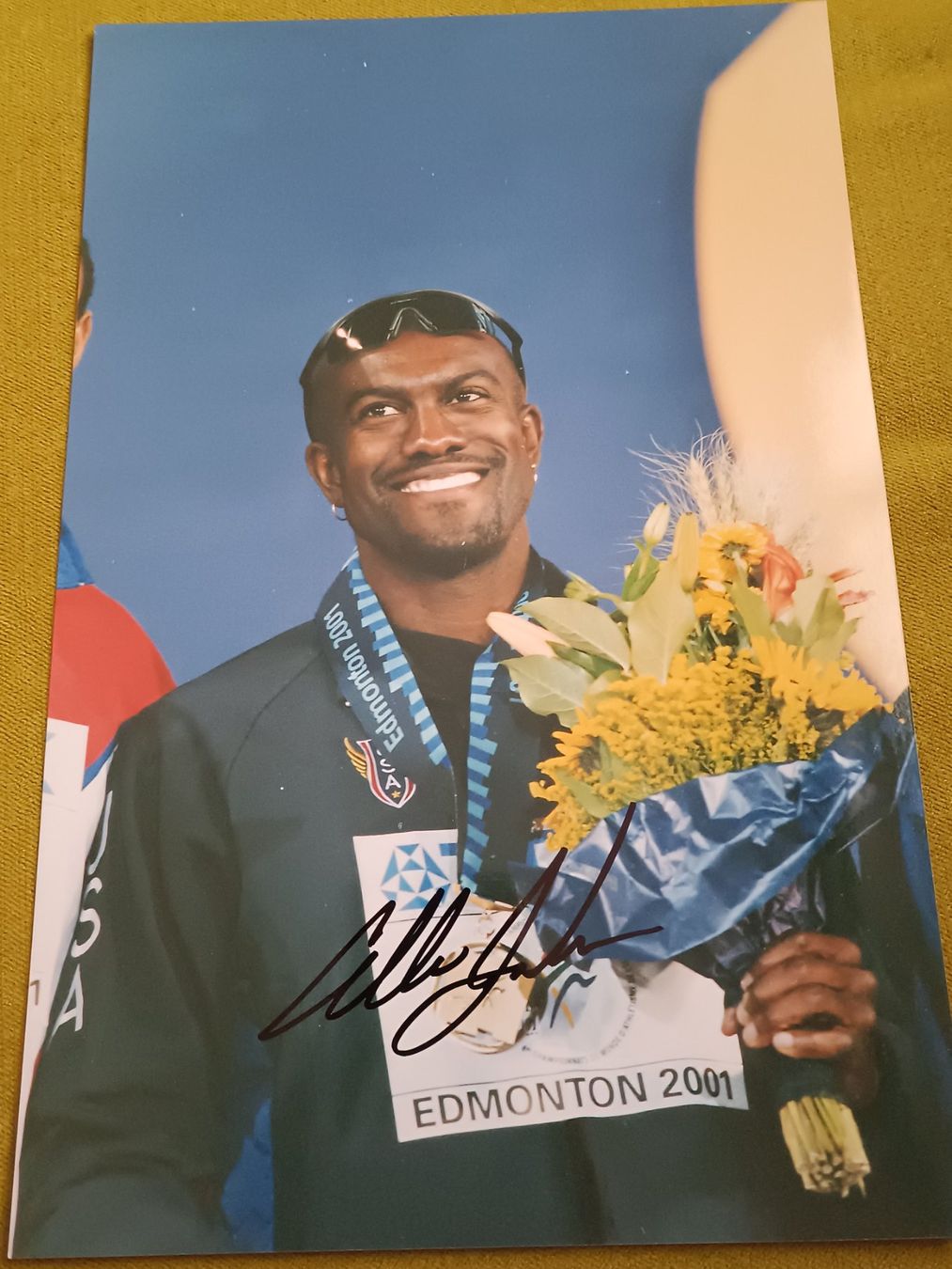 Autografi: Allen Johnson - 20x30 cm - Leichtathlet – Usato da Menziken venduto da Artographs