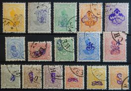 Persien Iran Kat. 94-109 */gest. 1897 Kat. 155 Euro