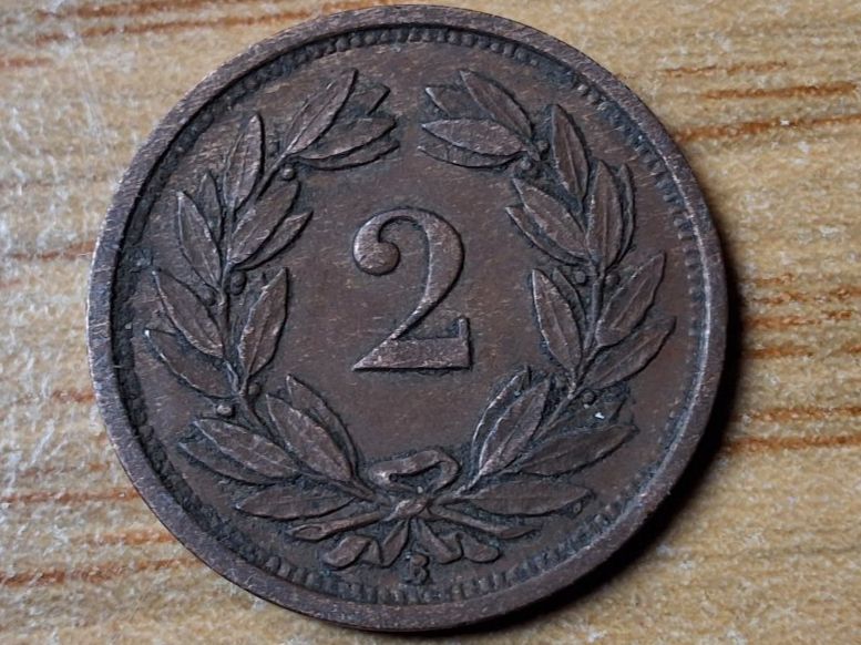 Toutes les monnaies: 2 Rappen 1929 - Selten! – D'occasion à Münchenstein par purbach1 7