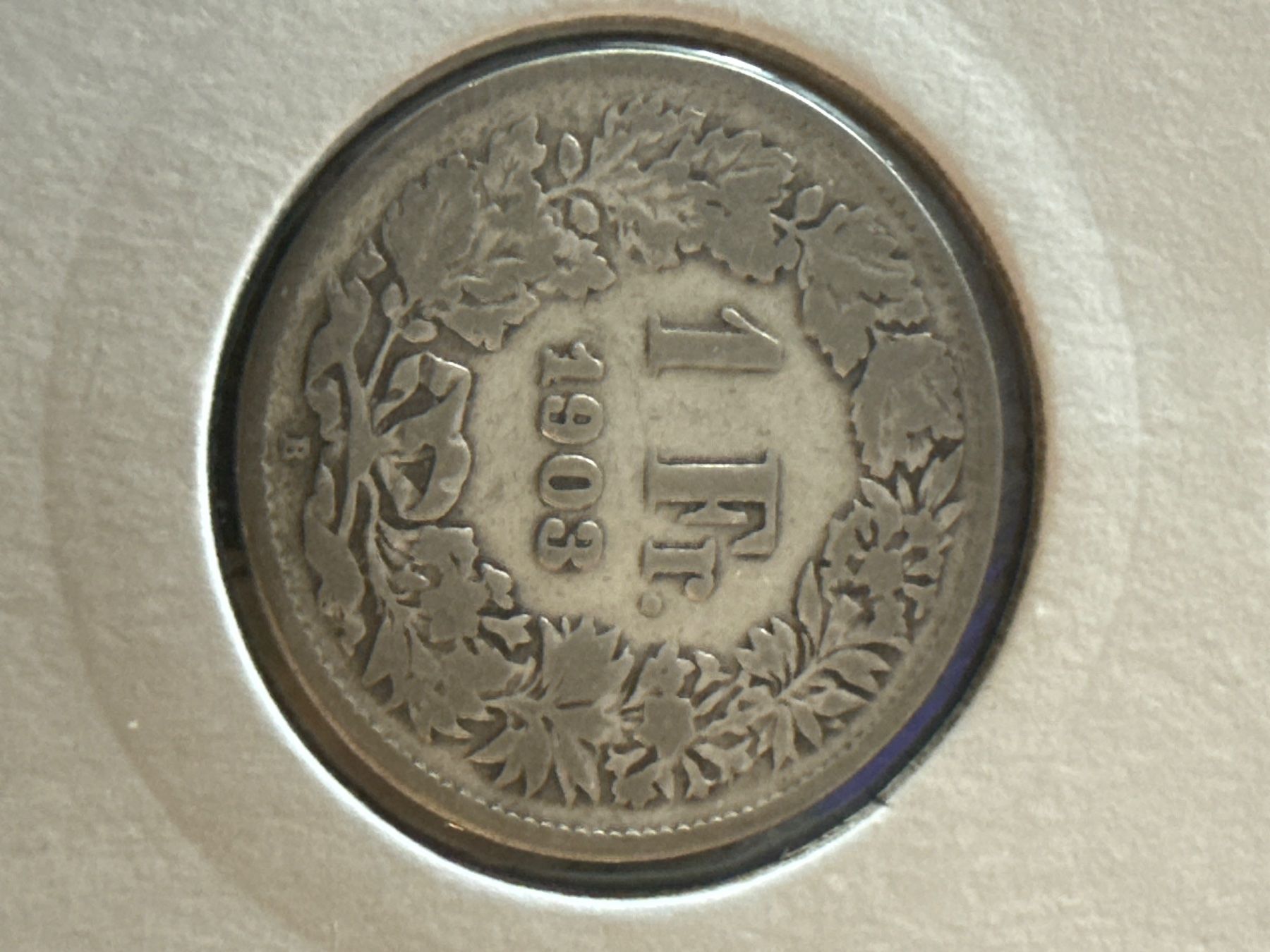 Tutti le monete: Swiss 1 franc 1903 Silver Coin – Usato da Pully venduto da ta571 1