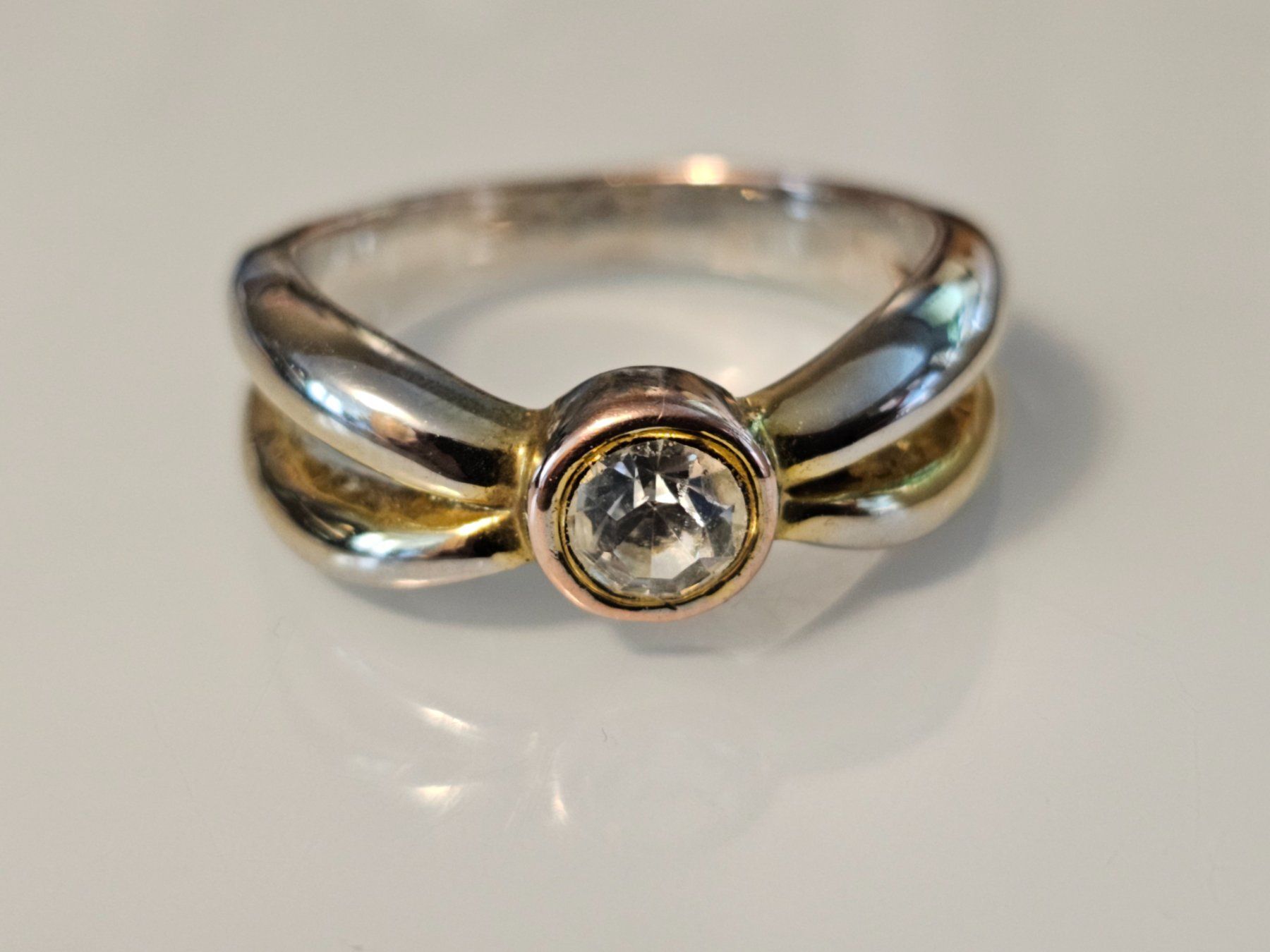 Anelli: AKTION Gelb gold Ring massiv Stein Geschenk Modeschmuck 4.16 – Nuovo (secondo la descrizione) da Riedt b. Erlen venduto da Gottestraene