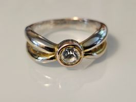AKTION Gelb gold Ring massiv Stein Geschenk Modeschmuck 4.16