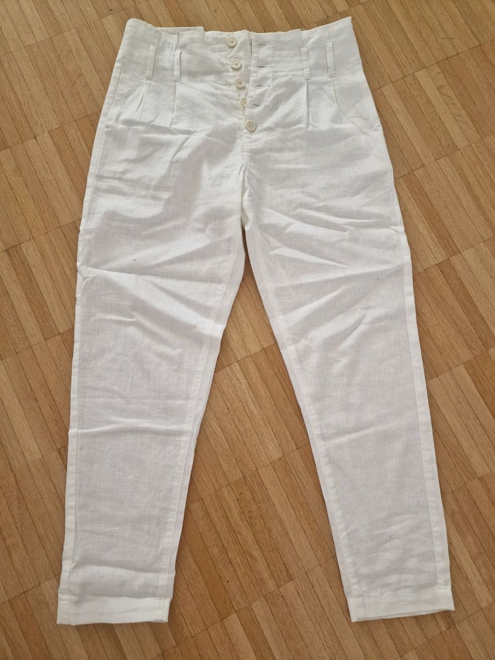 Pantaloni: Weisse Leinenhose – Usato da Laufenburg venduto da may_r2st 1