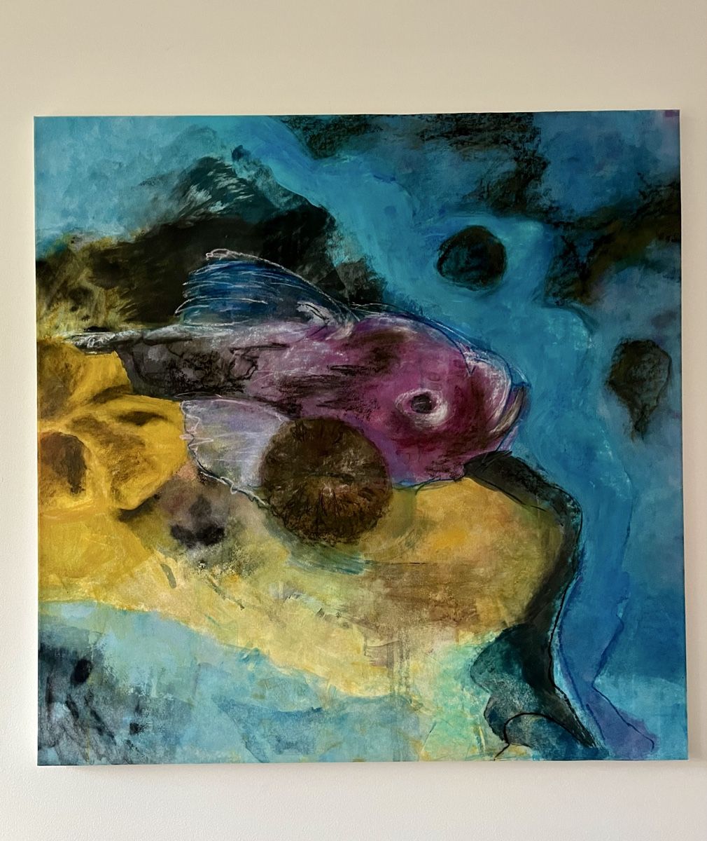 Dipinti: Abstrahierte Unterwasserwelt, Acrylgemälde – Nuovo (secondo la descrizione) da Duggingen venduto da simonmuriel