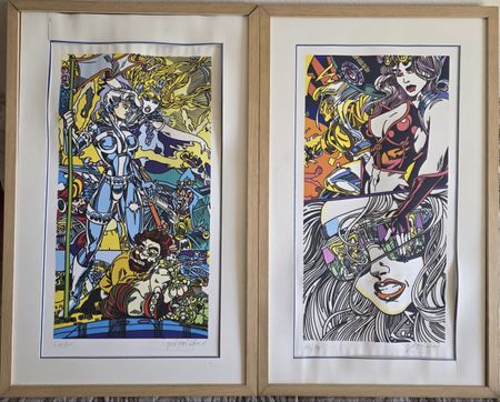 2 lithographies Pop Art signées ERRO 2001 numérotées