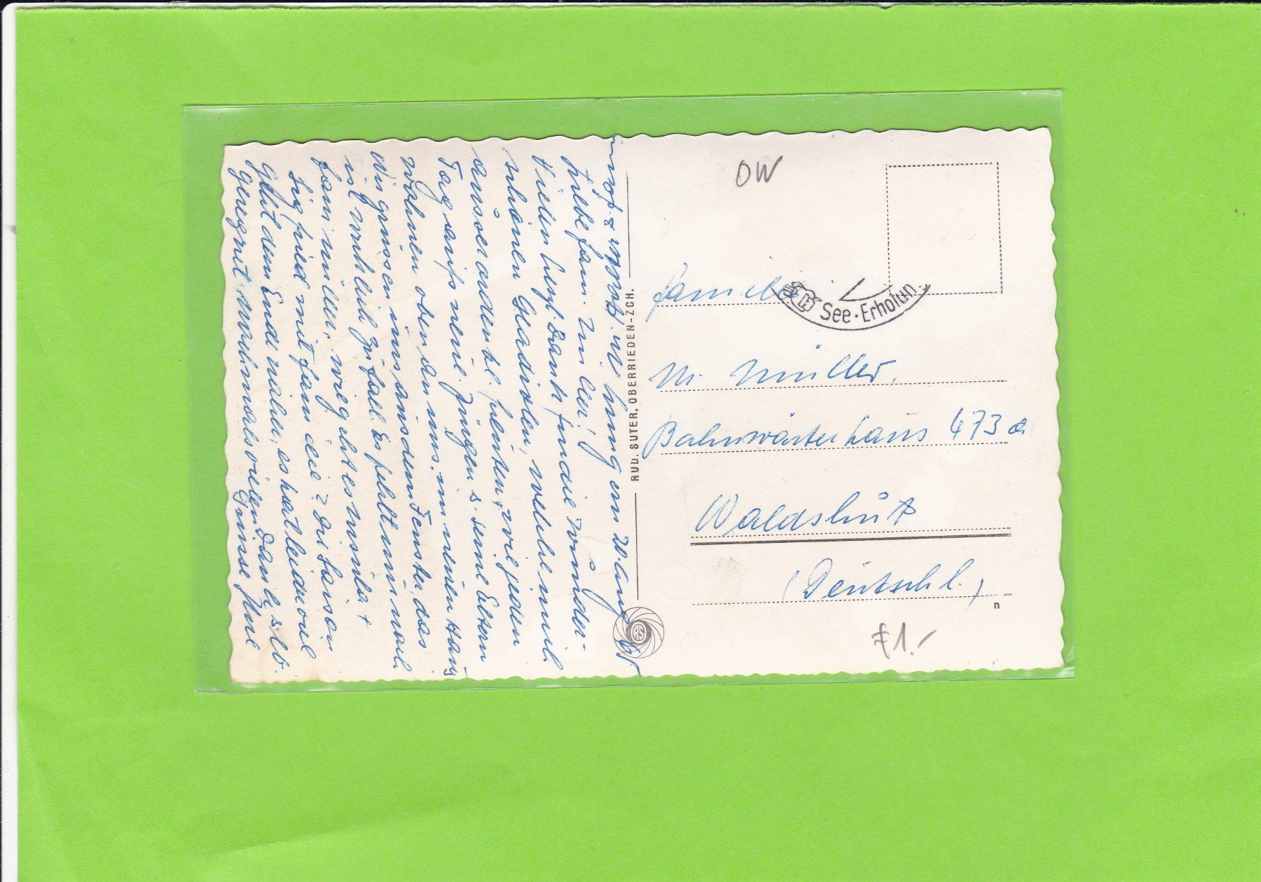 Cartoline postali: Lungern am Brünigpass – Usato da St. Peterzell venduto da neckertal 1