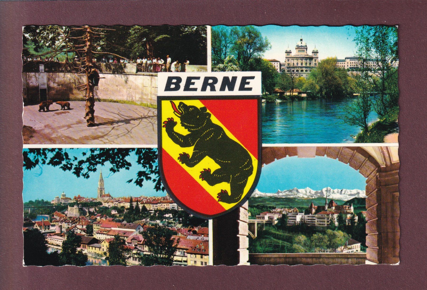 Cartoline postali: BERNE - 4 images - 1969 – Usato da Pully venduto da nicecards