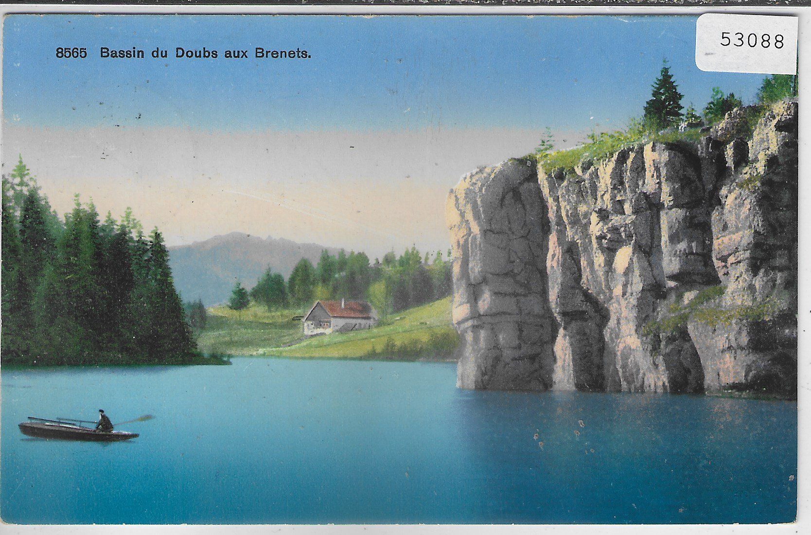 Cartoline postali: Bassin du Doubs aux Brenets - Litho – Usato da Ettingen venduto da Kartenplanet