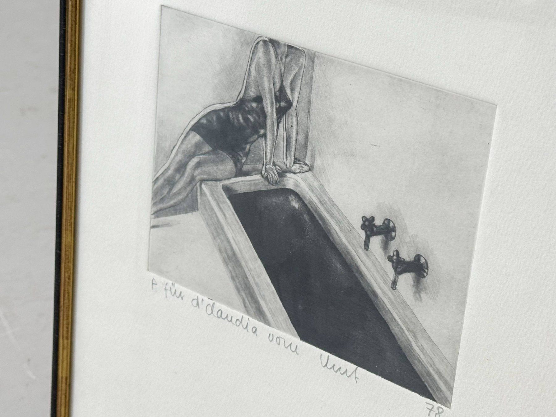 Dipinti: Grafische Bleistiftzeichnung, 1978er Jahre – Usato da Zürich venduto da LeMoege 3