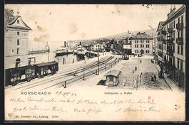 Rorschach, Hafenplatz und Hafen aus der 