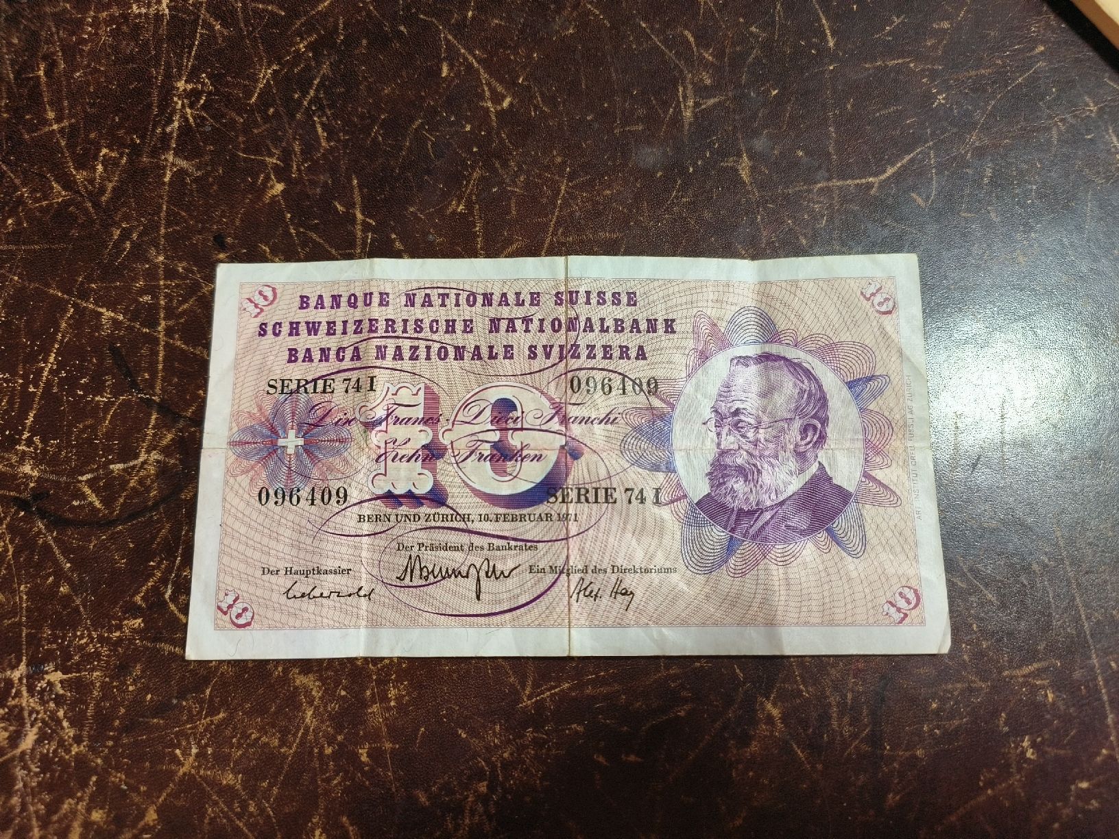 Banconote: Schweizer 10er Note, Sammlerstück! – Usato da Obfelden venduto da mw983