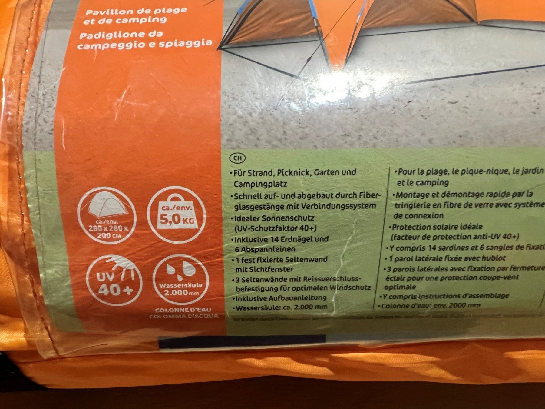 Tentes: Camping-/Strandpavillon – Neuf avec emballage d'origine à Eglisau par Soulu 2