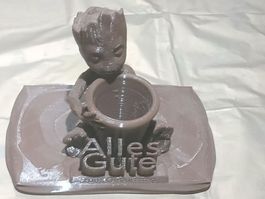 Schöner 3D Druck Figur Groot mit Aufschrift Alles Gute
