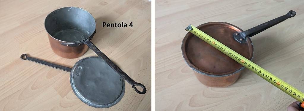Pentole: Pentole/casseruole ticinesi in rame con coperchio – Usato da Magliaso venduto da bosfu 2