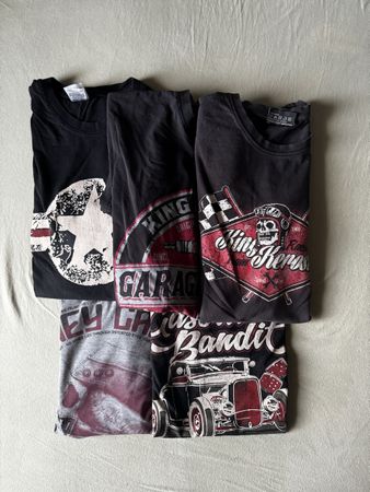 5x T-Shirts Rockabilly Style (Grösse L)