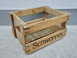 1 alte Holzkiste SCHWEPPES 1968 Kiste Getränkekiste Harass