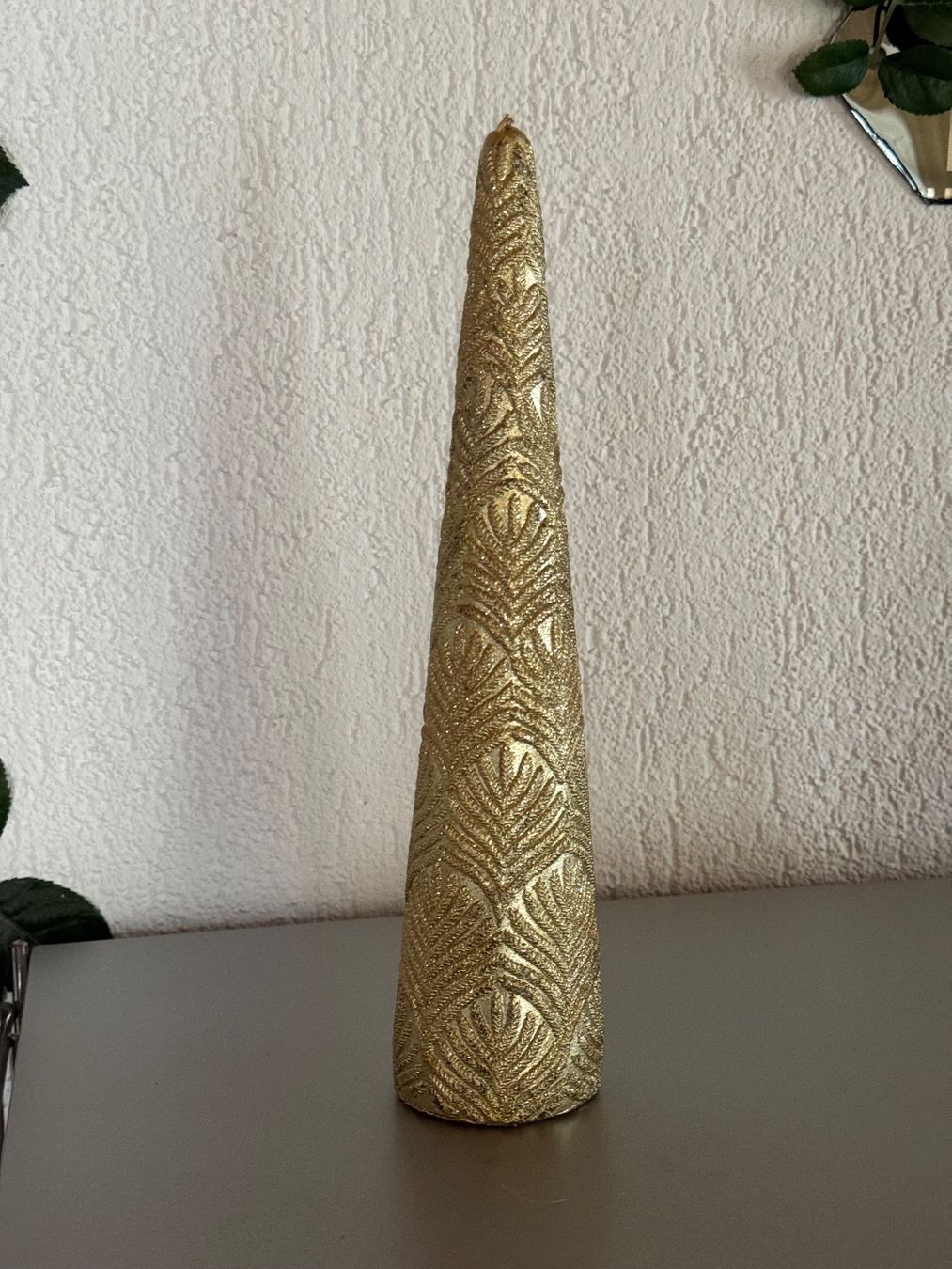 Candele: Schöne goldene Kerze mit Glitzer – Nuovo (secondo la descrizione) da Grosswangen venduto da Second_hand_paradise 1