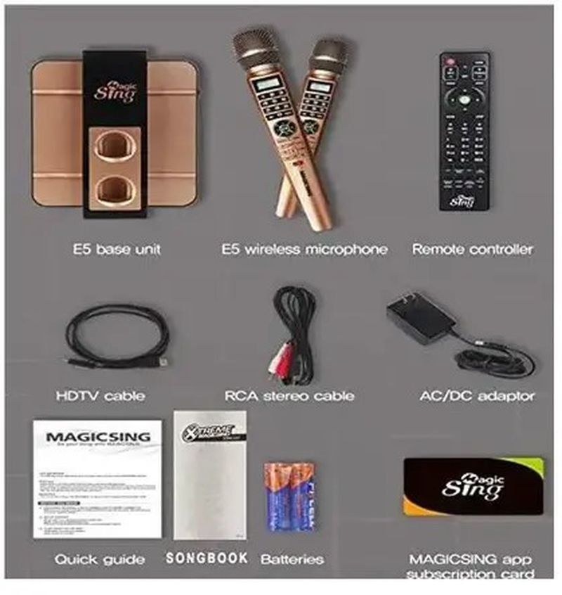 Microfoni: KARAOKE Magic Sing E5 Dual, 2 kabellose Mikrofone, Wireless – Nuovo e nell'imballaggio originale da Flumserberg Tannenbodenalp venduto da karaokeseller 9