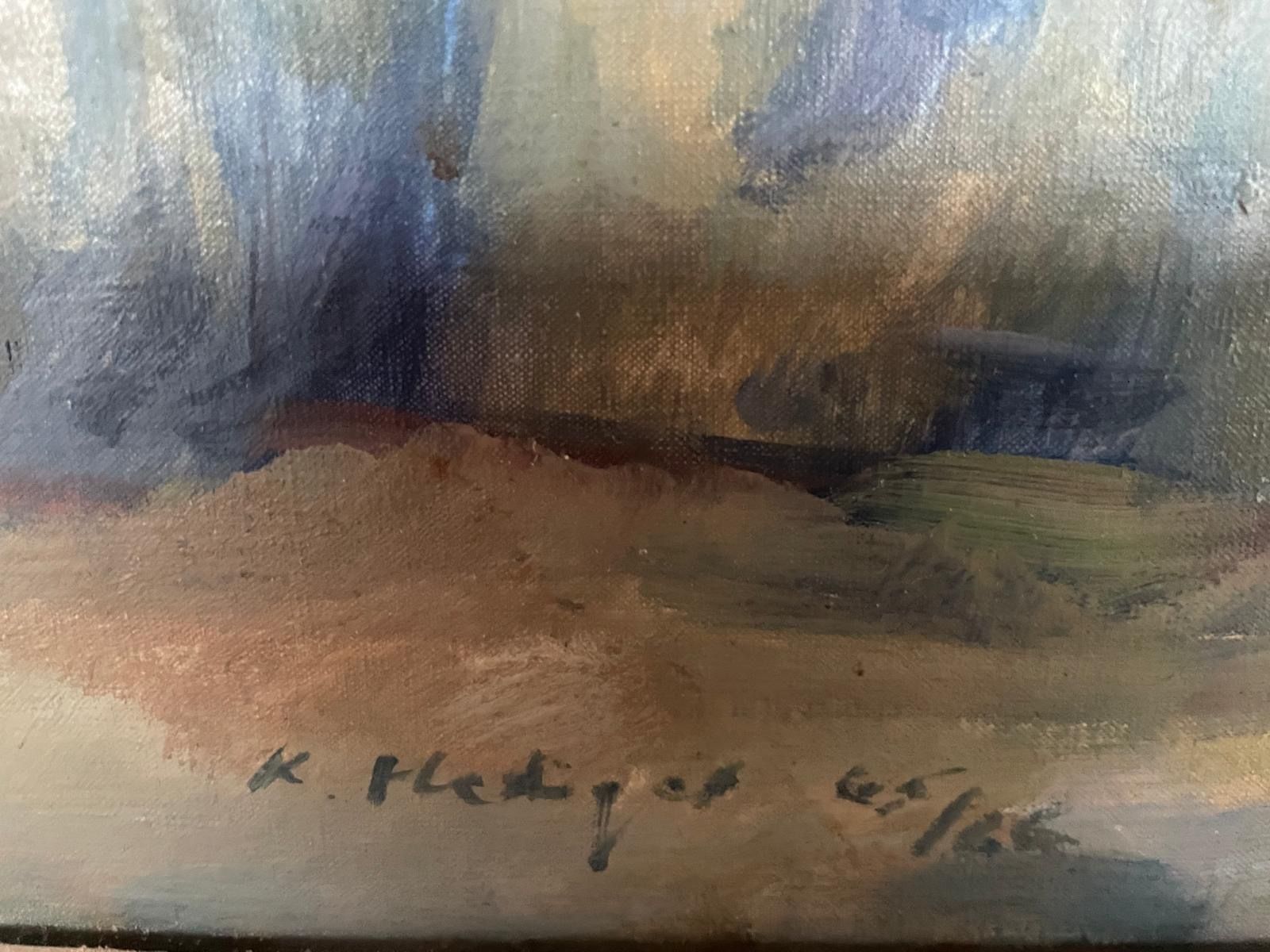 Dipinti: Ölgemälde K. Hediger 75x54.5cm – Usato da Hitzkirch venduto da Reliko 1