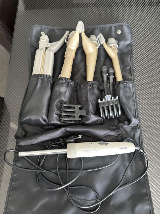 Schutzhülle Für Lockenstab & Glätteisen – Silikon-Innenfutter & Baumwolltasche, Hitzebeständig – Praktisch Für Reisen, Gym & Zuhause