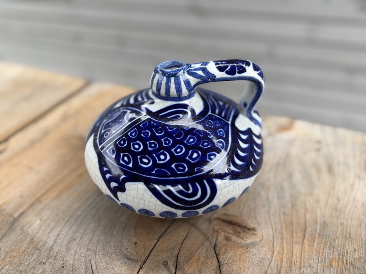 Caraffe: blaue Keramikkaraffe  – Usato da Würenlos venduto da Ashley24