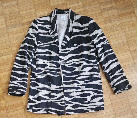 H&M Leinenblazer Zebra Optik, Gr. XS, Top Zustand!