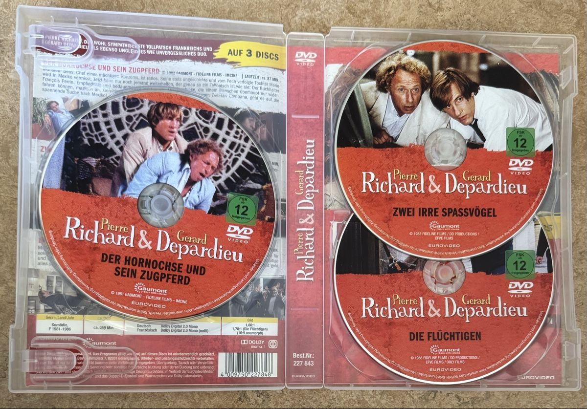 Alle DVDs: PIERRE RICHARD & GERARD DEPARDIEU – Neu (gemäss Beschreibung) aus Dietikon von AndreaSch01 2