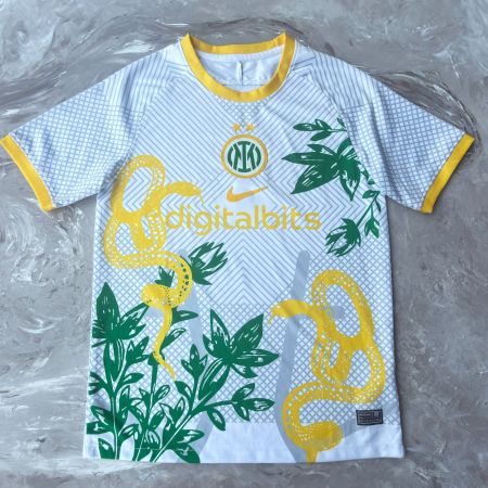 Maillot football Inter Milan 2021-2022 blanc jaune