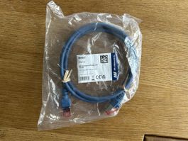Neues RJ45 Patchkabel S/FTP Cat.6, 1m, blau, K5513.1