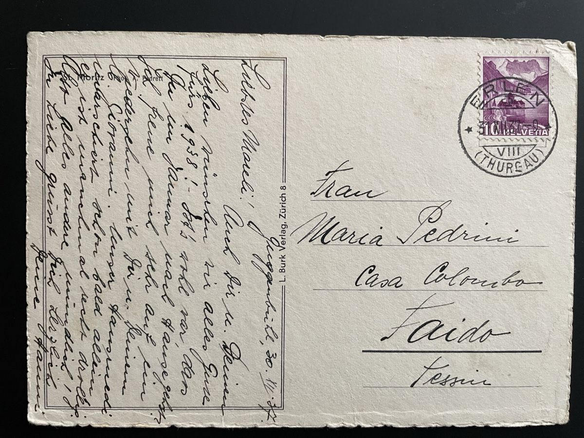Cartoline postali: S. Moritz Neujahr 1938 – Usato da Faido venduto da Luca555 1