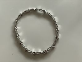 Kette PIERRE LANG Silber-Optik mit Stein, Top Zustand