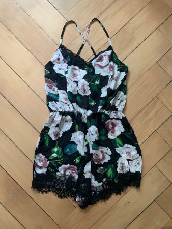 Chiffon Jumpsuit geblümt - S