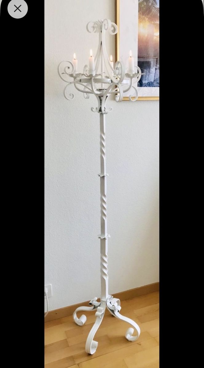 Bougeoirs: Kerzenständer weiss shabby chic – D'occasion à Münsingen par Goldvreneli1897