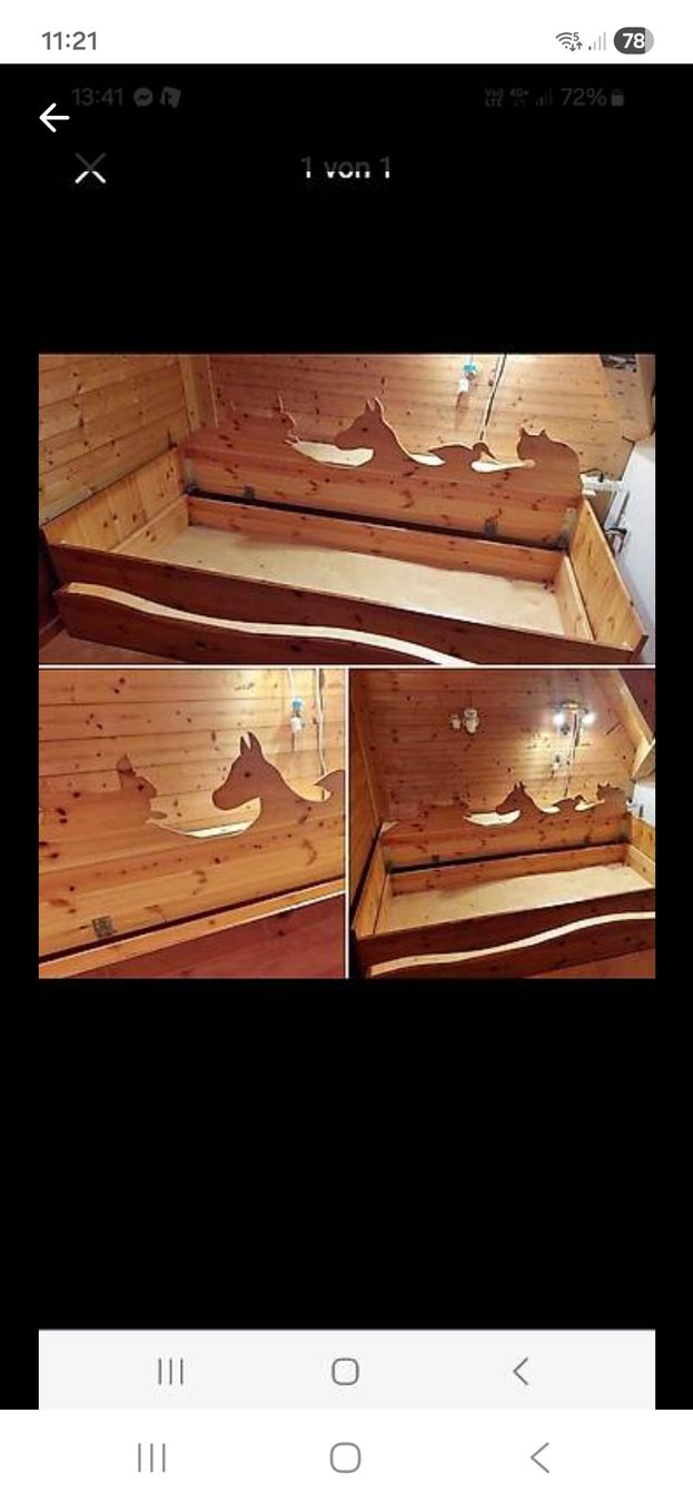 Letti: Kinderbett Holzbett – Usato da Detligen venduto da sonne078