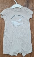 Baby Kurzarm Body Grösse 74 beige Wal Motiv