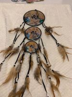 Wunderschöner Traumfänger, Indianer Motiv, Handarbeit!