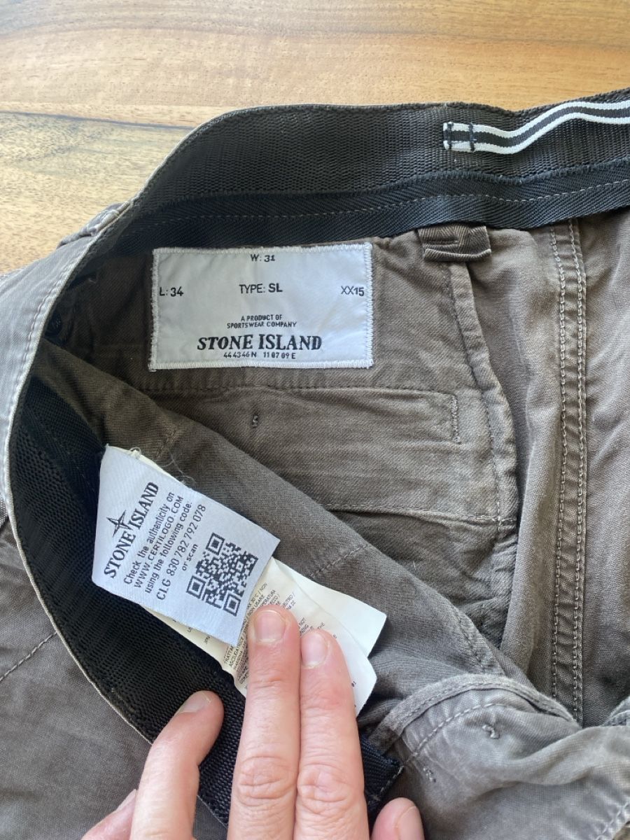 Stone Island Pantaloni: Stone Island Hose Cargohose dunkelbraun – Usato da St. Gallen venduto da saintcityrockz 1