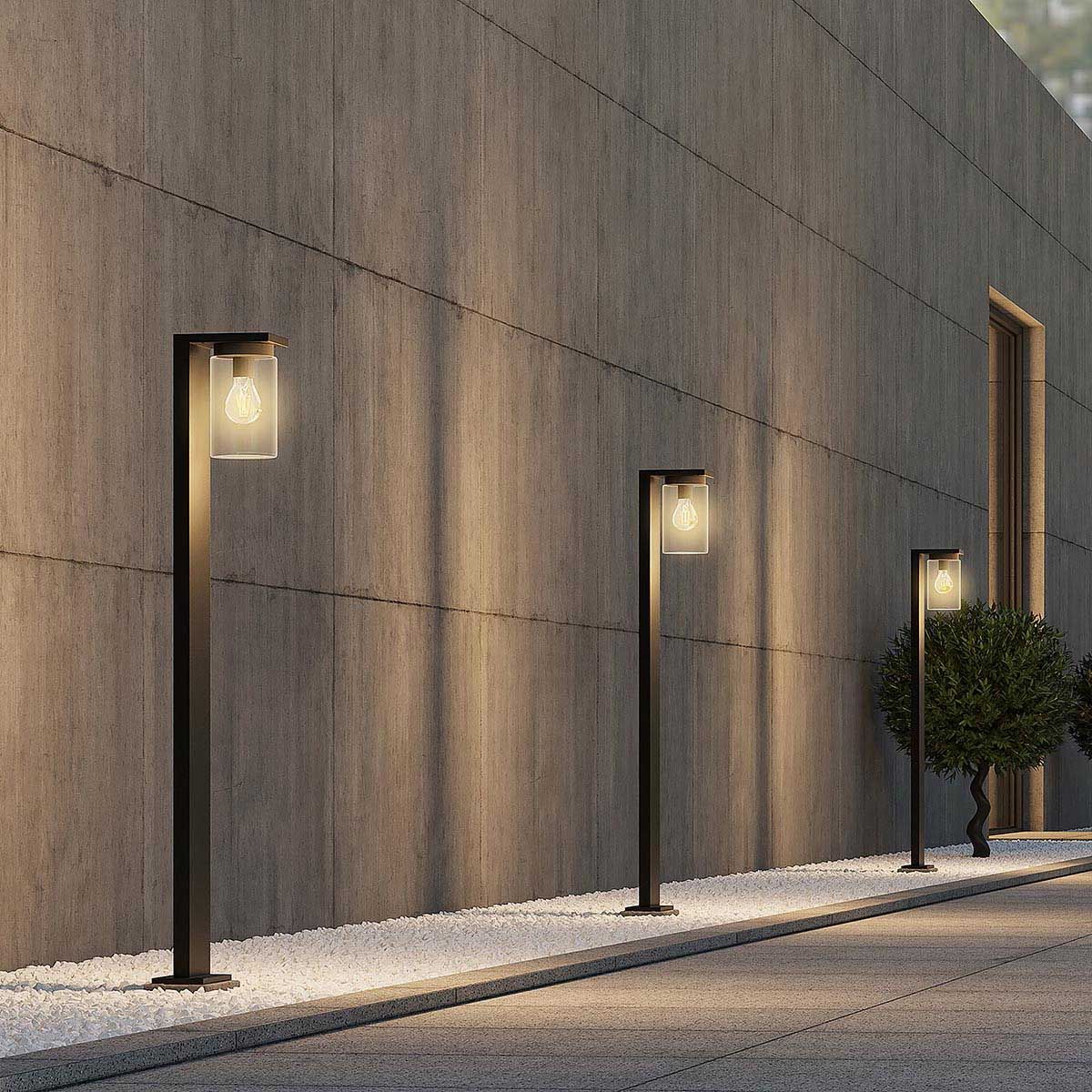 Lampade: Aussen Stehleuchte, Schwarz, 100 cm Höhe – Nuovo (secondo la descrizione) da Kreuzlingen venduto da Smart-Light 2