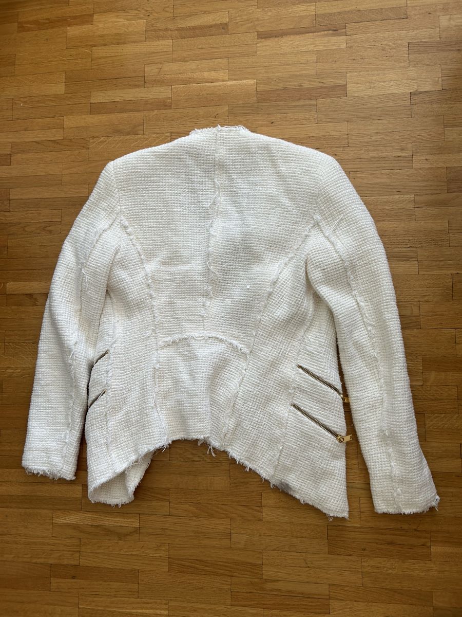 Zara Jacken: Zara, veste courte en coton doublé, blanc Taille – Gebraucht aus Lausanne von lavirgule 1