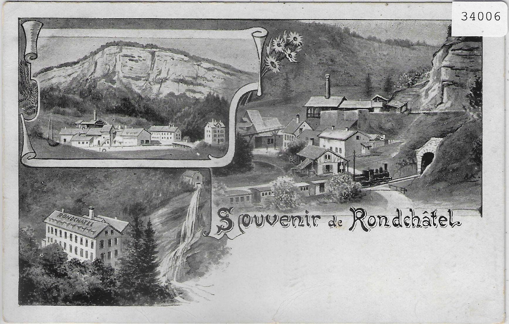 Cartoline postali: Souvenir de Rondchatel - Dampfzug – Usato da Ettingen venduto da Kartenplanet