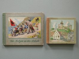 DIE KATZE IN DER SCHULE & MALBUCH MAX KÜNZLI ZÜRICH