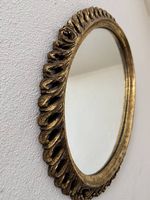 Miroir ovale ancien avec cadre doré - Style vintage ✨