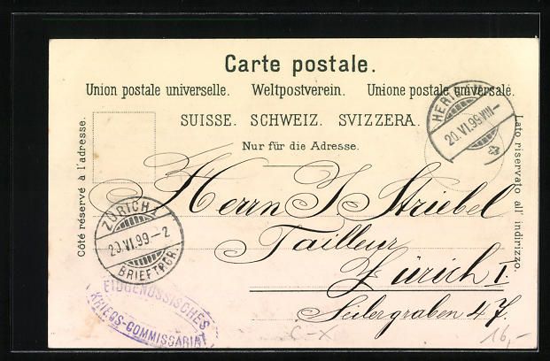 Cartoline postali: Litho Herisau, Heinrichs-Bad, Panorama – Usato da Berlin venduto da bartko-reher 1