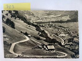 alte Ansichtskarte Klausenstrasse Bergli mit Linthal, 1948