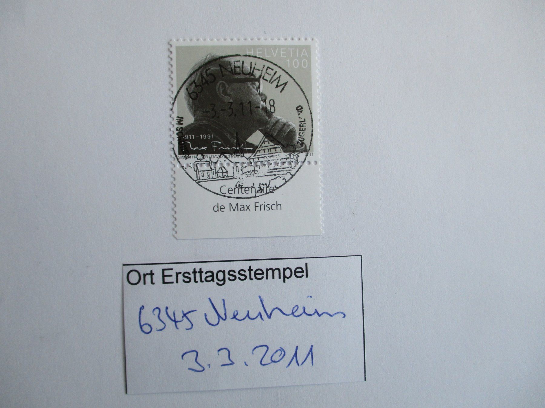 Tutti i francobolli: Voll Ort Ersttagsstempel 6345 Neuheim – Usato da Langnau b. Reiden venduto da Aktuell88