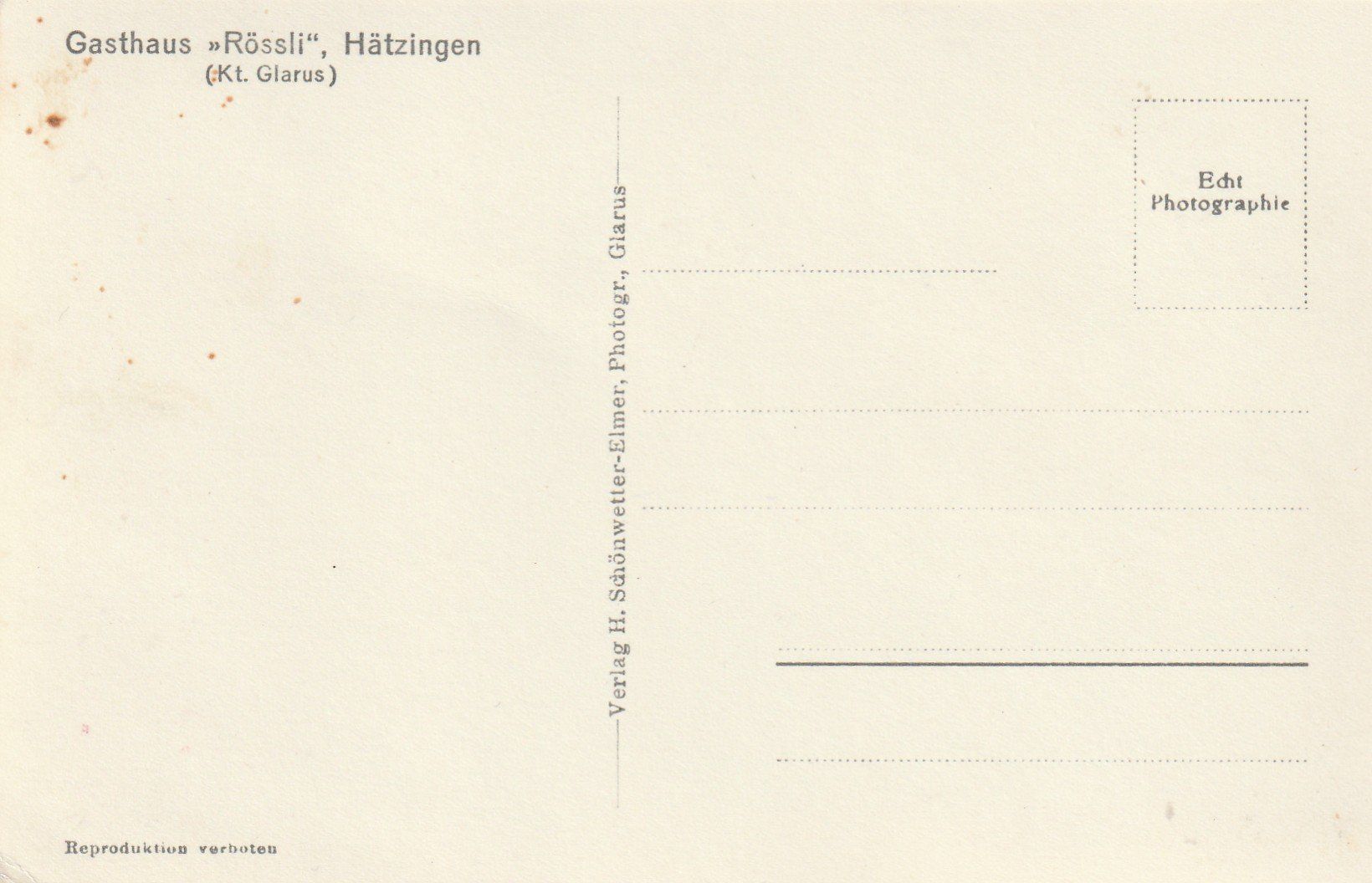 Cartoline postali: Hätzingen 2-bildrig mit Restaurant Rössli – Usato da Rorschacherberg venduto da fratovi2 1