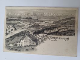 Ansichtskarte Gruss vom Oberpasswang gelaufen 1911 Box1