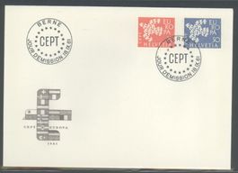 1961, FDC, Europa (Nr. 379–380) (3)