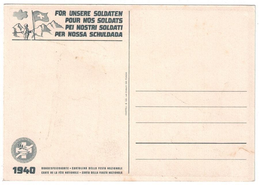 Cartoline postali: Bundesfeierkarte 1940 – Usato da Frauenfeld venduto da POML 1